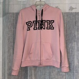 PINK Brand Fleece Full-Zip Hoodie Size large